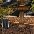 thumbnail image 4 of XBrand 39" 2-Tier Outdoor Freestanding Solar Water Fountain - Classic Design, Sand Stone Resin w/ Auto Shut-off Pump - Ideal for Yard, Lawn and Garden Décor, 4 of 12