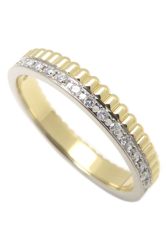 Pre-Owned Boucheron Quatre Radiant Ring, Half Full Pave Diamond, Size 55, 18K Yellow Gold x...
