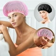 thumbnail image 6 of Topboutique Mesh Sleep Bonnet,4 Pcs Curly Hair Nets Sleep Caps,Unisex Elastic Cooking Hat,Durable Bouffant Hair Nets,Curly Hair Nets Sleep Caps for Sleeping Night and Food Service,Mixed Color, 6 of 8