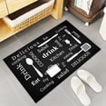 thumbnail image 5 of Knife Fork Kitchen Rugs, Kitchen Mats for Floor, Kitchen Organization Non-Slip Kitchen Mat, Anti-Fatigue Mat Home Decor Kitchen Floor Mats, Black Kitchen Decor Runner Rug, Motto Design Kitchen Rug, 5 of 6