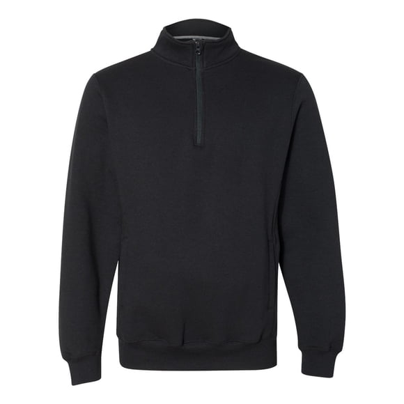 Russell Athletic Chandail à Col Cadet Dri Power à Quart de Glissière, m, Noir