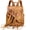 Brown, variant on Genuine Leather Tassels Backpack Purses for Women Vintage Knapsack Rucksack Bag