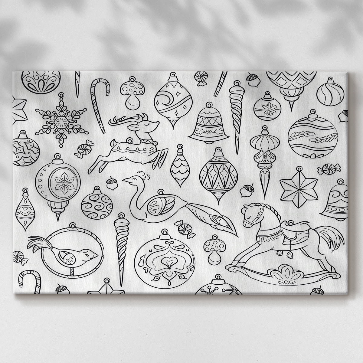 Vintage Ornaments- Gallery Wrapped Canvas