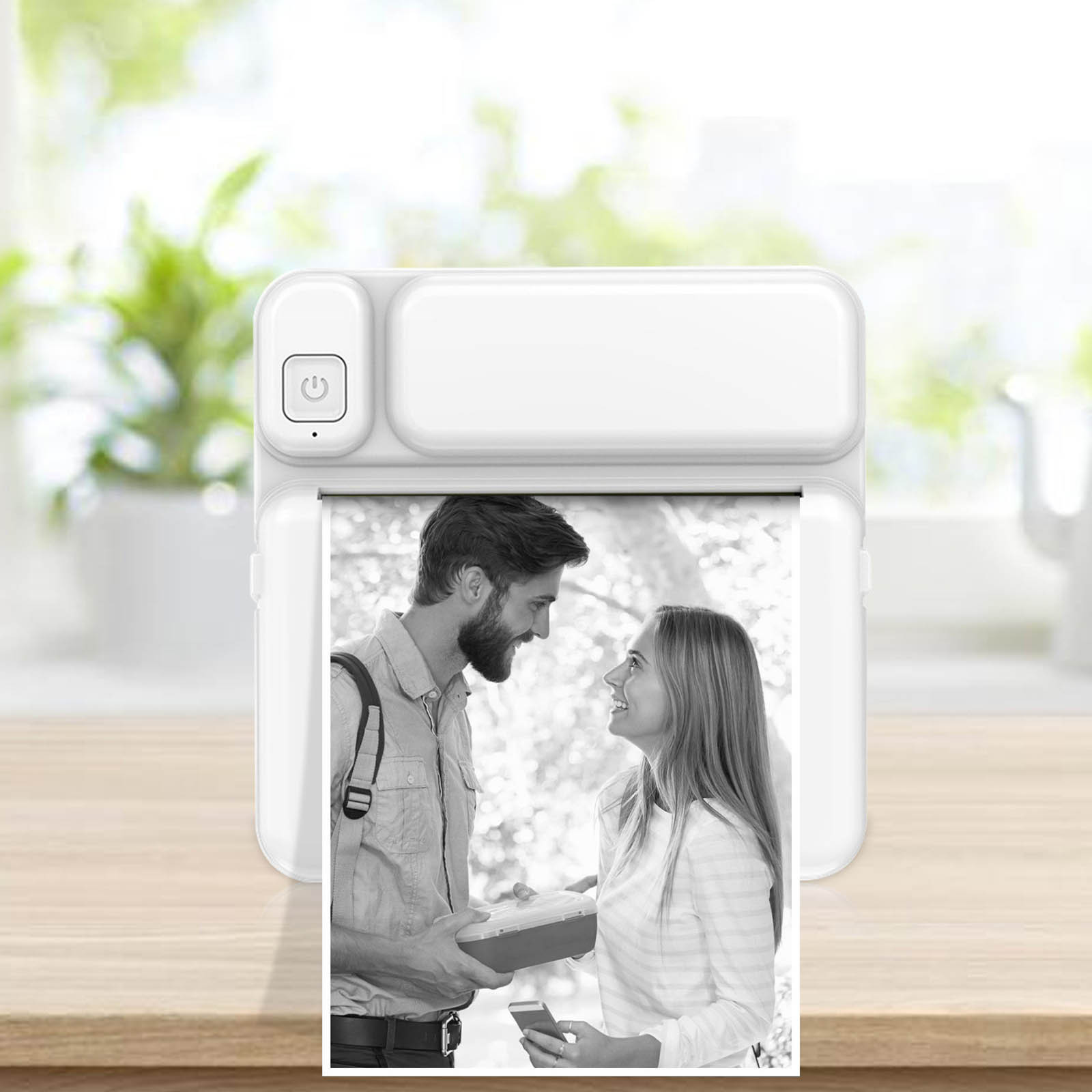 Portable Bluetooth Printer, Mini Wireless POS Thermal Printer, Photo Printing for iOS Android Phones, 57mm, Includes 3 Paper Rolls