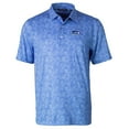 thumbnail image 2 of Men's Cutter & Buck Blue Seattle Seahawks Throwback Logo Pike Constellation Stretch Polo, 2 of 3
