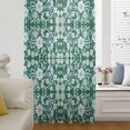 thumbnail image 6 of Green Blue Floral Sheer Curtains 72 Inches Long, Vintage Pastoral Botanical Leaves Light Filering Curtains, Breathable Simi Curtain Privacy Drapes for Living Room Bedroom Lightweight Window Treatment, 6 of 9
