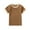 Brown, variant on MeetoTime Toddler Kids Cotton Breathable Short Sleeve Top Casual Loose Solid Color T-shirt for Boys Girls
