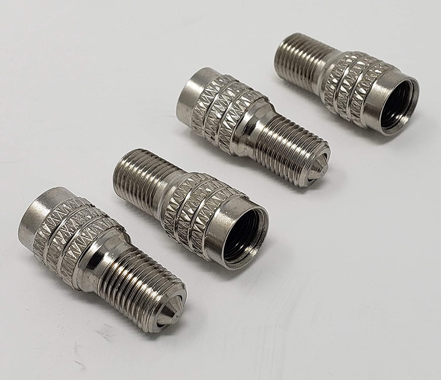 (Pack of TWENTY) Muzzys Double Seal Flow Through Valve Stem Tire Caps, Inflate Thru for High Pressure Truck Car RV Semi Bus Tires -INFLATE TIRES AND CHECK PRESSURE WITHOUT REMOVING THE CAPS!- V2B DS-1