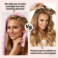 thumbnail image 4 of Rizadores de Cabello Sin Calor 10 Piezas, Gorro para Dormir, Kit de Ondas Sin Calor Con Pinzas para el Cabello y Coletero,funda de almohada, Antifaz para Dormir, Peine y 2 Diademas de Sat&eacute;n, 4 of 6