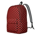thumbnail image 2 of Black and Red Checkered Backpack for School,Cute School Bag,Schoolbag with Adjustable Shoulder Straps & Padded Back,15.7"x11.8"x5.5", 2 of 5