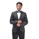 thumbnail image 2 of Mens Luxury Paisley Suit Jacket Gold Shiny Slim Fit Button Down Blazer, 2 of 4
