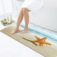 thumbnail image 4 of Beach Scene Bathroom Rugs, Ocean Beach Non-Slip Bath Rugs Seaside 70X70 Inch Costal Scenery Landscape Nautical Sea Scenic Sand Blue Sky Summer Bathroom Rug Mat 17X48inch, Absorbent Bath Rugs, 4 of 5