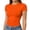 18#Orange, variant on Womens Short Sleeve T Shirts - Summer Tops Slim Fit Y2k Basic Workout Tee Orange XL
