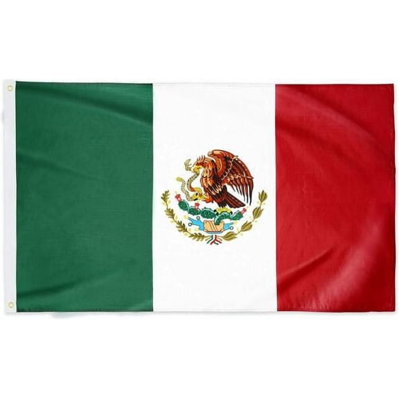 MEXICO MEXICAN Flag 3X5 Ft Foot 100% Polyester 100D Flag