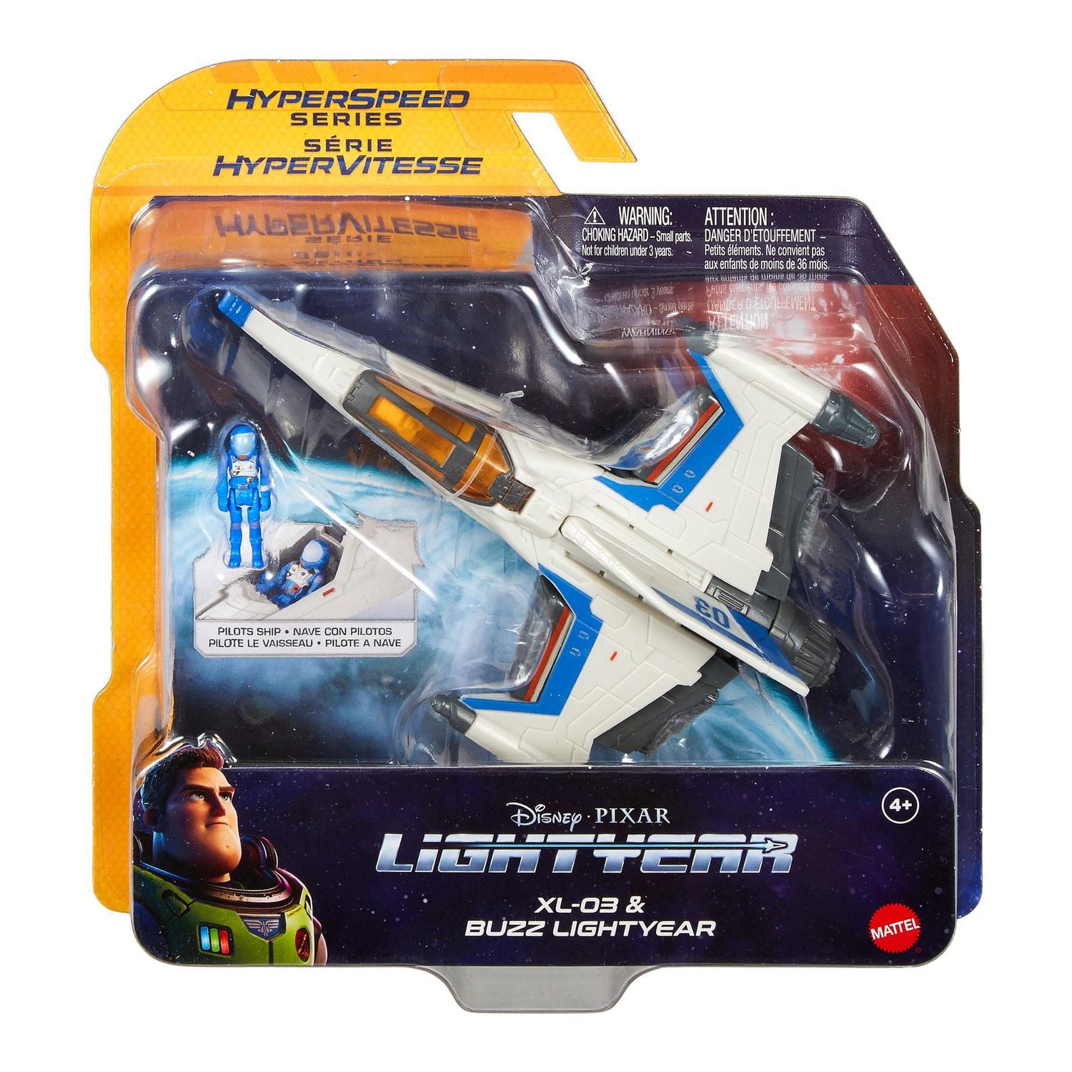 Disney Pixar Lightyear Hyperspeed Series XL-03 Spaceship & Buzz Lightyear Figure
