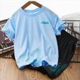 thumbnail image 2 of Toddler BoysSports Suit Dot Logo Print Short Sleeve T-Shirt and Matching Shorts Sports Tracksuit, 2 of 4