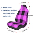 thumbnail image 4 of JUNZAN Purple Black Buffalo Plaid Pattern Seat Covers,Universal Fit Sedans,Cars,Vans,SUV,Truck, 4 of 6