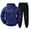 Navy, variant on Zimjoy Hoodie Sweatpants Set Men, 1/4 Zip Hooded Sweatshirt with Arm Zipper Pocket & Black Drawstring Tapered Pants, Casual Tactical Athletic Sweatsuit for Outdoor Gym Daily Wear Black S