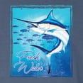 thumbnail image 2 of Wild Bobby, Fresh Water Swordfish Atlantic Pacific Fish, Fishing, Front and Back Garment-Dyed Short Sleeve Tees, Navy, Medium, 2 of 3