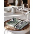 thumbnail image 6 of Sagge Green Boho Cloth Napkins Set of 4 Reusable Dinner Napkins, Country Southwest Aztec Geometric Cocktail Napkin Washable Table Napkins for Wedding/Holiday Party/Baby Shower 20"x20", 6 of 7