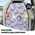 thumbnail image 4 of white Skull crystal flower Mats Back Seat Protectors, Car Seat Protector Vehicle Organizers Waterproof Cover Back Seat Cover for Kids with 3 Storage Pockets 2 Pack, 4 of 5