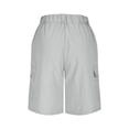 thumbnail image 4 of Men's Hiking Cargo Shorts Quick Dry Outdoor Travel Shorts for Men with Four Zippered Pockets and Reinforced Seams for Fishing Camping Casual Light Gray XXXL, 4 of 6