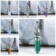 thumbnail image 3 of EOEMY Natural Quartz Crystal Point Column Necklace Hexagonal Gemstone Pendant Amulet-Blue Turquoise Stone-1Pc, 3 of 9