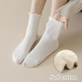 thumbnail image 3 of Mcool Mary Womens Crew Socks Ruffle Casual Cotton Frilly Breathable Cute Knit Lettuce Trim Dress Ankle Socks 6 Pairs, 3 of 9