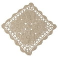 thumbnail image 4 of Vintage French Lace Square Tablecloth Table Mat Placemat Coaster Doily Cotton Lace Crochet Floral Table Cloth Cover, 4 of 10