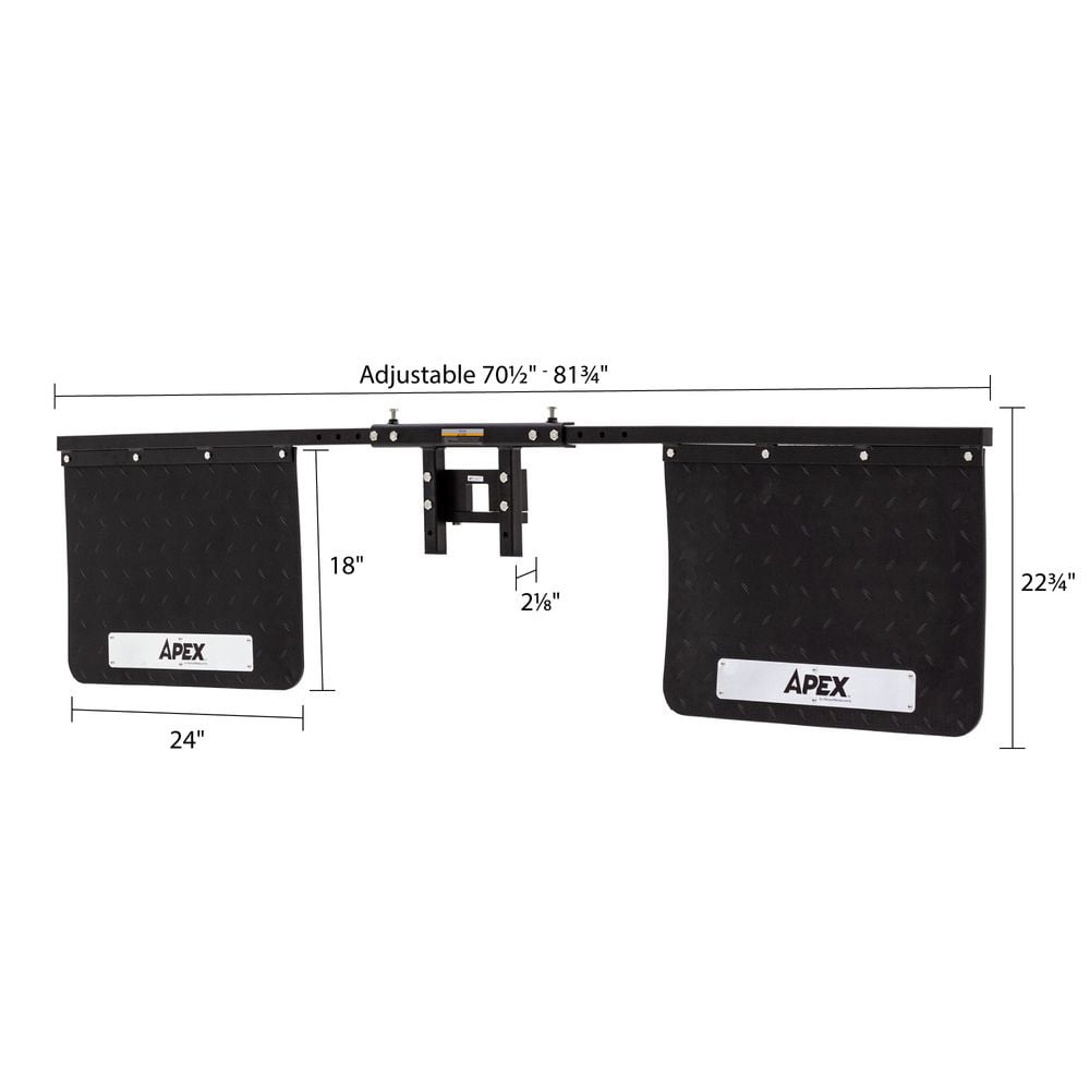 Elevate Outdoor HMF-2418 Adjustable Hitch-Mounted Mud Flap