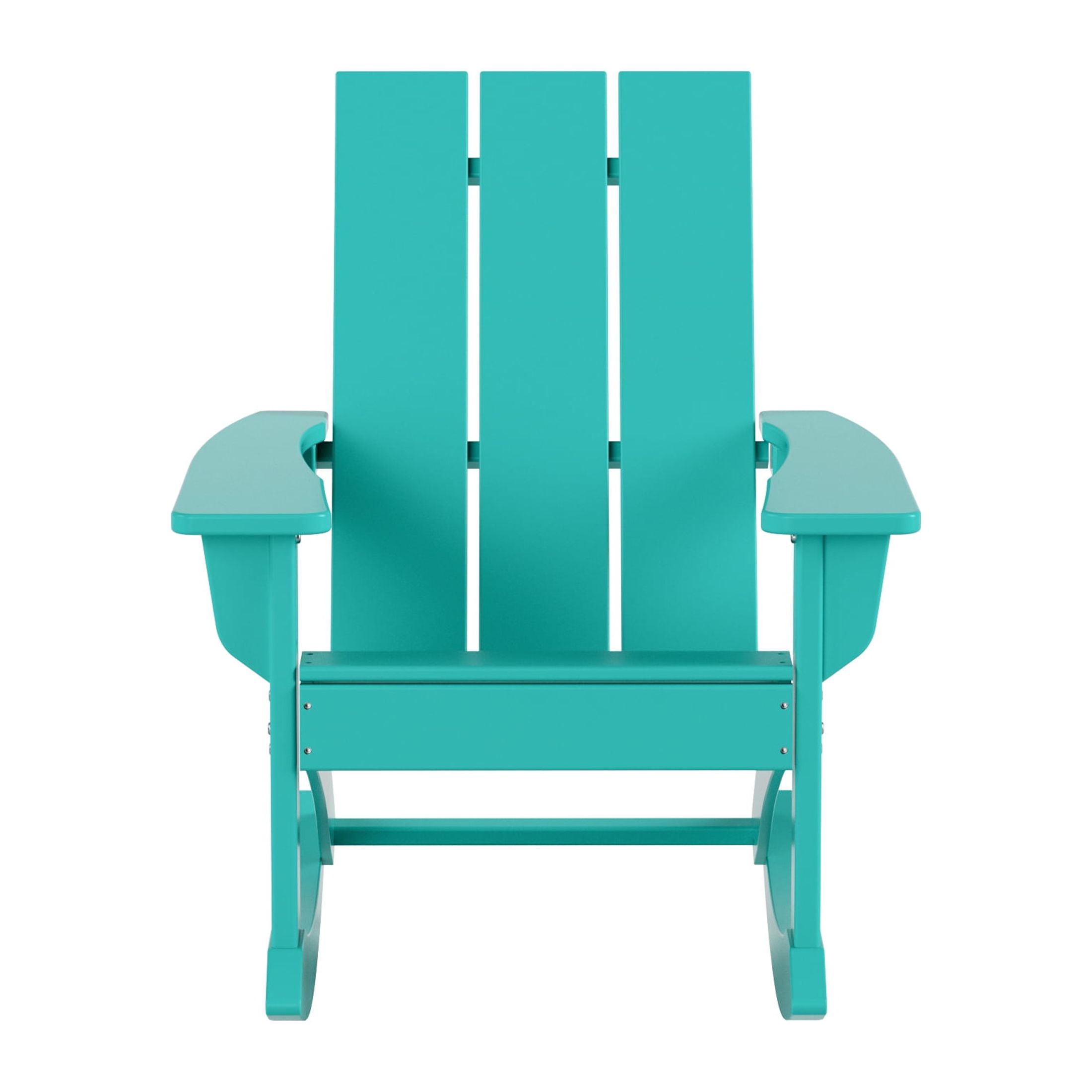 GARDEN Modern Plastic Outdoor Rocking Chair for Patio Porch, Turquoise
