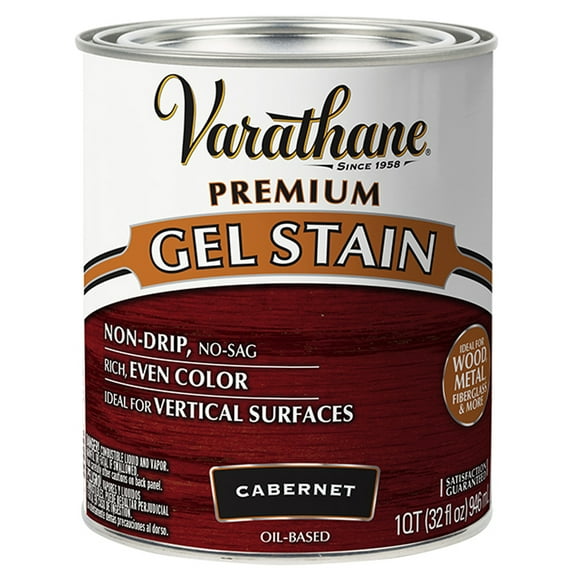 2 Pack, Cabernet, Varathane Premium Gel Wood Stain-358300, Quart