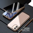 thumbnail image 1 of AMERTEER 1 PC Anti-Peeping Full Body Case Clear Tempered Glass Metal Bumper Protection Privacy Cover For  12/ 12 Max/ 12 Pro/ 12 Pro Max, 1 of 4