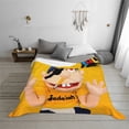thumbnail image 3 of Lsque Sml Jeffy Print Flannel Throw Blanket, Ultra-soft Blanket for Bed, Couch, Car, Hypoallergenic Anti-pilling blanket-80"x60", 3 of 8