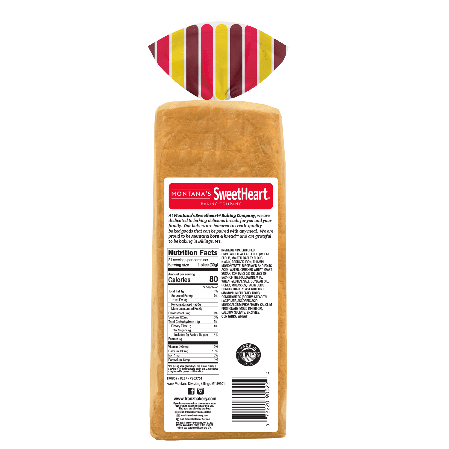 Montana's Sweetheart Cracked Wheat Sandwich Bread, 22.5 oz