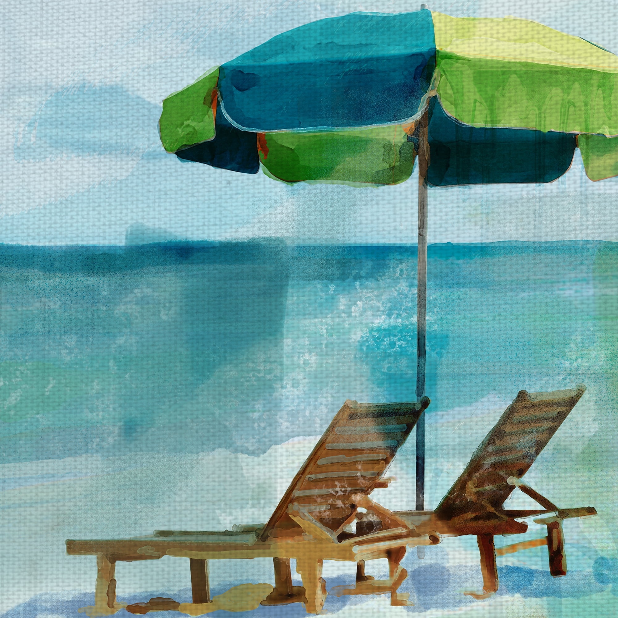 Masterpiece Art Gallery Seaside Morning By Studio Arts Canvas Art Print 22" x 28"
