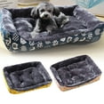 thumbnail image 1 of Flmtop Maison pour Chien Forme Rectangulaire Imprimé Animaux Niche Chaude Nid d'Hiver pour Animaux Jaune, 1 of 9