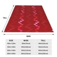 thumbnail image 6 of Red Heart Romance Pattern Throw Blanket, Super Soft Anti-Pilling Flannel Bed Blankets, 60"x50", 6 of 8