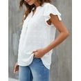thumbnail image 4 of Fantaslook Blouses for Women Dressy V Neck Ruffle Sleeve Summer Tops Casual Flowy Shirts, 4 of 9