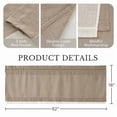 thumbnail image 2 of NICETOWN Double Layer Valance for Cafe, Semi Sheer Light Filtering Linen Valance Rod Pocket Farmhouse Linen Window Drapes for Bathroom, 52"x18", Burlap, 1 Panel, 2 of 8