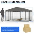 thumbnail image 6 of ALAULM 10x10x6 FT Large Outdoor Dog Kennel,Anti-Rust Galvanized Steel Dog Pen with Double Locks,Heavy Duty Dog Enclosure Fence with UV & Water Resistant Roof Cover for Outside, 6 of 8