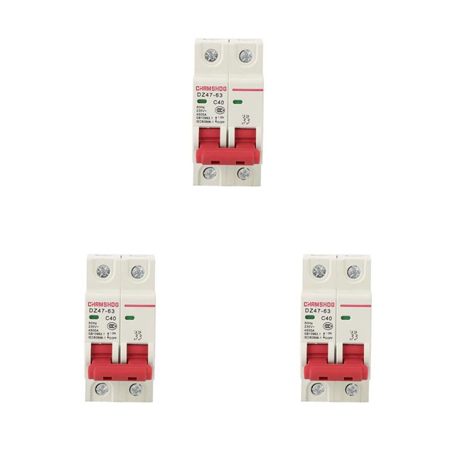 Bewildely Reemplazo del disyuntor del hogar de 230V para sala de estar, dormitorio, controlador de interruptor principal de alimentación de un Type2 NO2