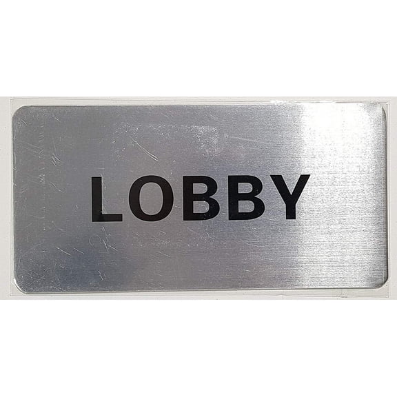 LOBBY SIGN (BRUSH ALUMINIUM, 4X8 )-The Mont argent line.