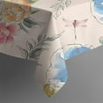 thumbnail image 5 of Pioneer Flower Floral Print Pattern Square Tablecloth,Waterproof Square Table Cover,Wipeable Spillproof Washable Table Cover for Home Kitchen Party Decor 52"x52"(132x132cm), 5 of 6