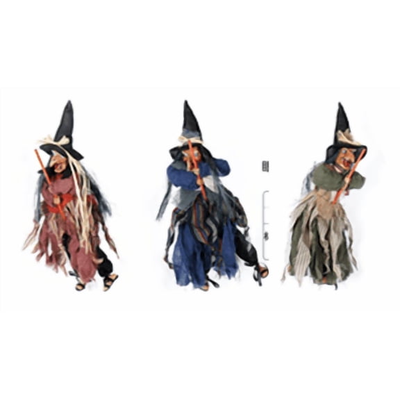 Homesteed Halloween Animated Witch Prop Sound Activated Glowing Eyes Realistic Scary Animatronics for Indoor Outdoor Haunted House Holiday Decor