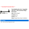 thumbnail image 2 of Front Stabilizer Bar Link - Compatible with 2014 - 2022 Land Rover Range Rover Sport 2015 2016 2017 2018 2019 2020 2021, 2 of 2
