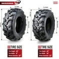thumbnail image 4 of (4) WANDA 25X8X12 25X10X12 fit 05-13 Yamaha RHINO 450 660 700 ATV Tire Set Super Mud, 4 of 7