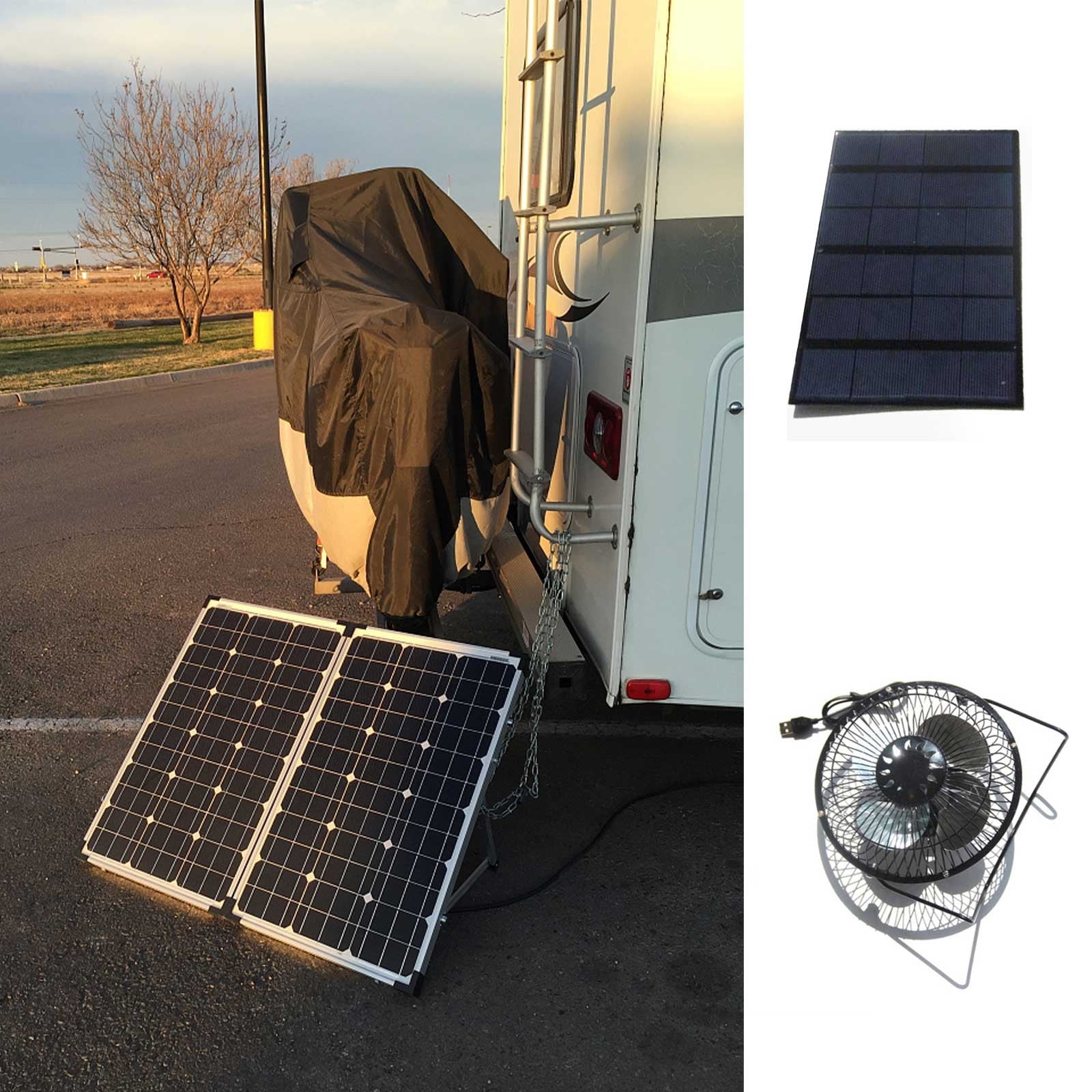 Solar Powered Exhaust Fan Kit For Chicken Coops, Greenhouses, Sheds, Pet Houses, Home CampingAnd -