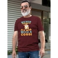 thumbnail image 2 of Old Man With A Corgi T-Shirt Men -Image by Shutterstock, Male 4X-Large, 2 of 4