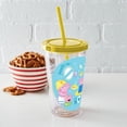 thumbnail image 4 of CafePress - Peppa Pig: Bath Time - 16 Ounce Classic Clear Insulated Double Wall Tumbler Cup with Lid Straw , Reusable, 4 of 5
